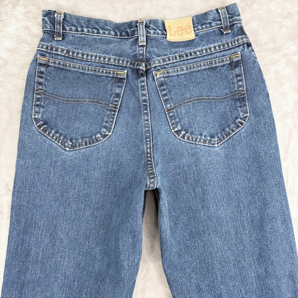 Lee Jeans Men - Size 33 32 (Fits 30x30.5) Blue Made USA High Waist Straight Leg